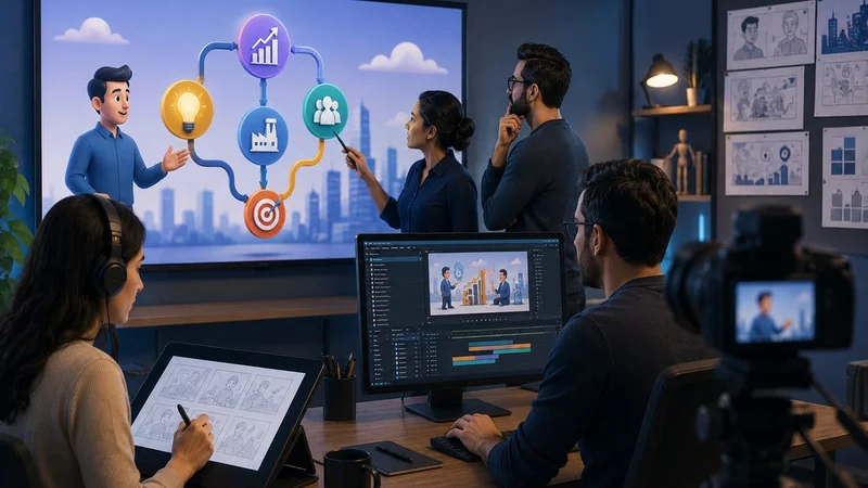2D and 3D corporate animation production for UAE brands explainer video, motion graphics, and product visualisation for business communications