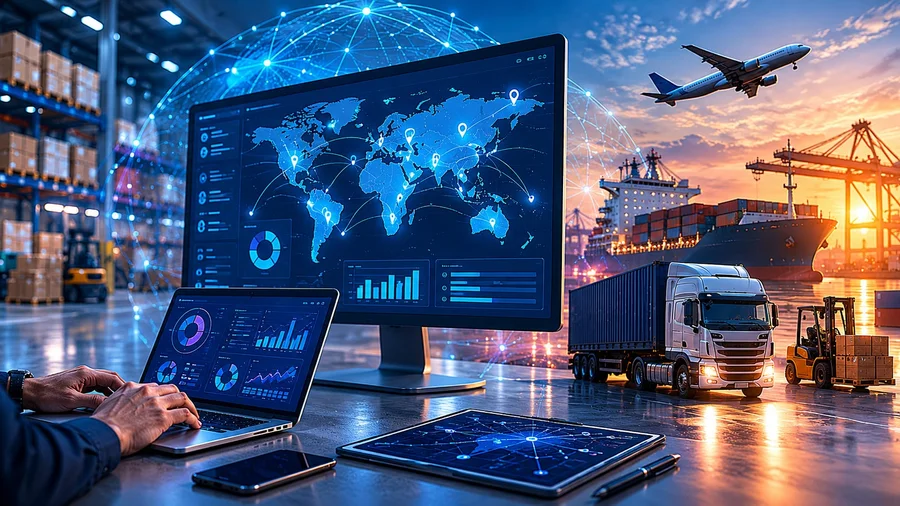 Cloud-native ERP system replacing legacy logistics software for a UAE supply chain operator real-time fleet tracking and e-commerce API integration