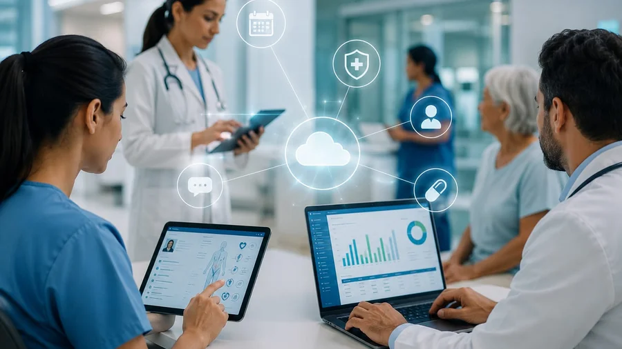 Healthcare digital transformation programme across 8 UAE clinics unified EHR, patient portal, and automated insurance claims reducing admin time by 40%